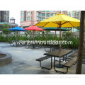 Water-proof swimming pool table with umbrella/patio table umbrella umbrella with table